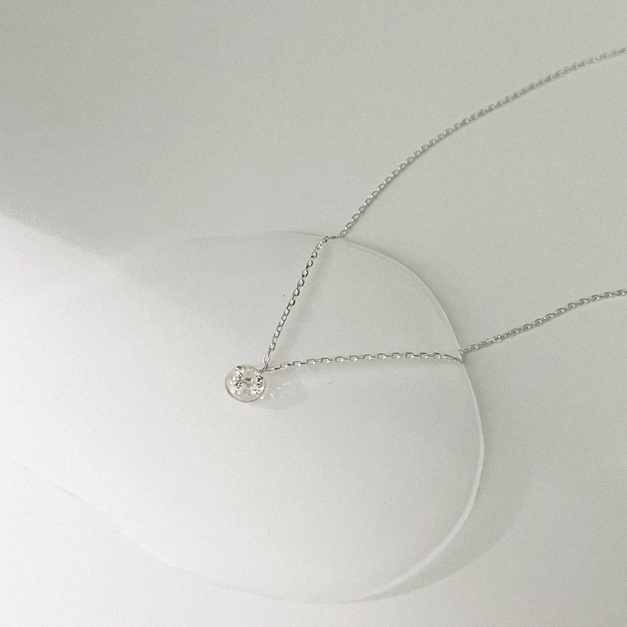 Water trace C.Z. necklace